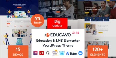 Educavo - Online Courses & Education WordPress Theme v3.1.5