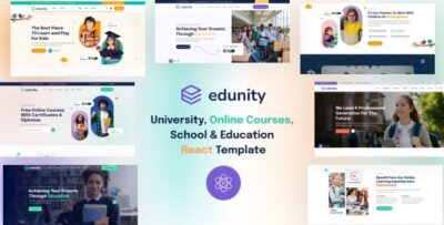 Edunity - University, Online Courses, School & Education React Template