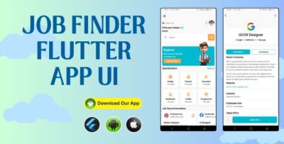 Flutter JobFinder UI Kit Build Modern & Efficient Job Search Apps