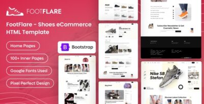 Footflare Shop & eCommerce Bootstrap HTML Template