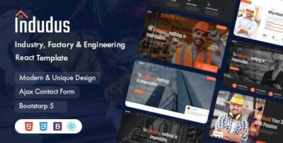 Indudus - Industry & Factory React Js Template