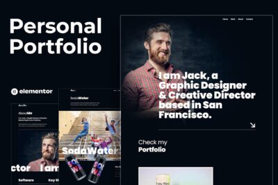 Jack.Dir - Personal Design Portfolio Elementor Template Kit