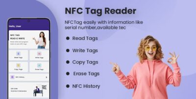 NFC Tool, NFC Tag Reader, NFC Tag Writer, Scan QR Code, Generate QR Code Android 14 Supported App