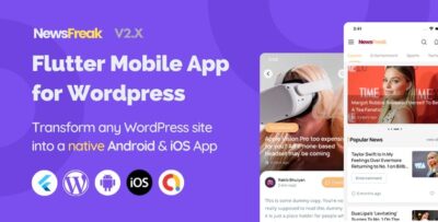 Newsfreak -Flutter Mobile App for WordPress v2.2