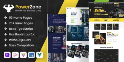 PowerZone - Fitness, Workout & Gym VueJS Template