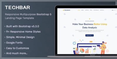 Techbar - Responsive Landing Page Template