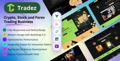 Tradez - Forex and Stock Broker Vue Nuxt JS Template