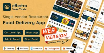 eRestro - Single Vendor Restaurant Flutter App - NULLED v1.0.7