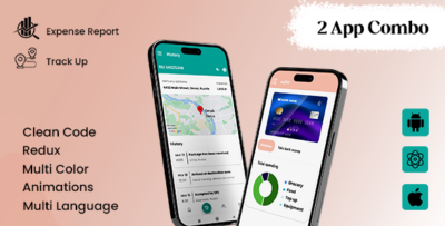 2 App Template Expense Report TrackUp React Native iOSAndroid App Template