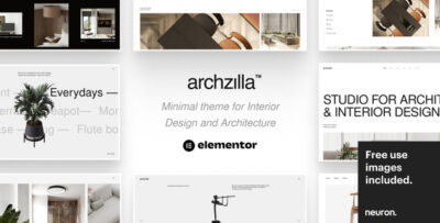 Archzilla - Minimal WordPress Theme for Interior Design and Architecture