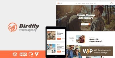 Birdily Travel Agency & Tour Booking WordPress Theme