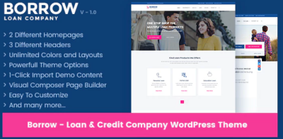 Borrow - Loan Company Responsive WordPress Theme