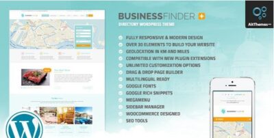 Business Finder Directory Listing WordPress Theme