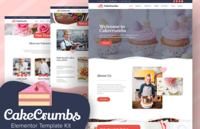 Cakecrumbs - Bakery Elementor Template kit