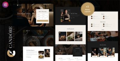 Candore - Elementor Restaurant & Wine Bar WordPress Theme