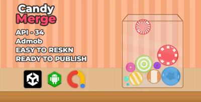 Candy Merge (Unity Game Template + Admob Ads)