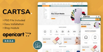 Cartsa - Multipurpose OpenCart Theme