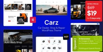 Carz — Car Dealer, Shop & Repair WordPress Theme