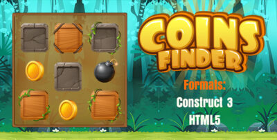 Coins Finder Game (Construct 3 C3P HTML5) Endless Game