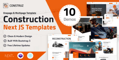 Construz - Construction React Next js Template