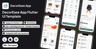 DecorEase App UI Template Interior Design & Home Styling App in Flutter DesignPro App Template