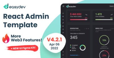 EasyDev — Web3 React BS5 Admin & Dashboard Template + Figma