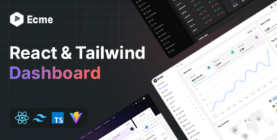 Ecme - The Ultimate React & Tailwind Admin Template