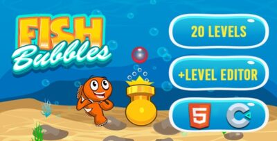 Fish Bubbles bubble shooter HTML5 Game