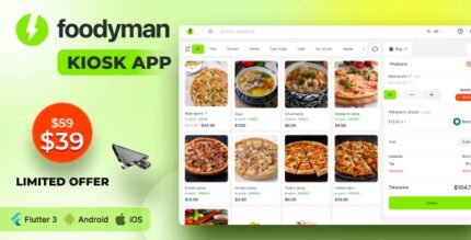 Foodyman - Restaurant KIOSK App (iOS, Android)