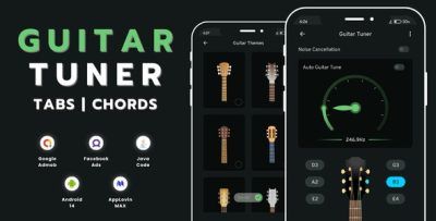 Guitar Tuner Tabs & Chords with AdMob Ads Android