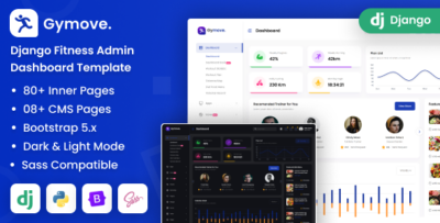 Gymove - Django Fitness Admin Dashboard Bootstrap Template