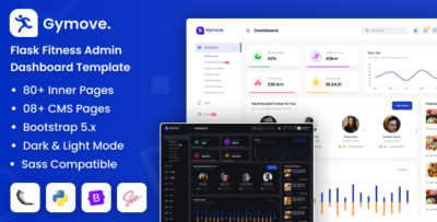 Gymove - Flask Fitness Admin Dashboard Bootstrap Template