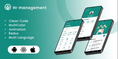 HR Management -Employee Management | Time Tracking | Team Collaboration App iOS/Android App Template