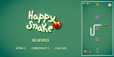 Happy Snake - HTML5 Game (Construct3)