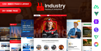 Industry - Factory & Industrial Vue NuxtJS Template