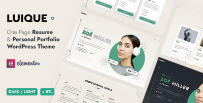 Luique - Personal Portfolio WordPress Theme