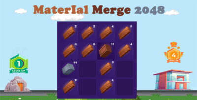 Material merge 2048 HTML5 Game Construct 3