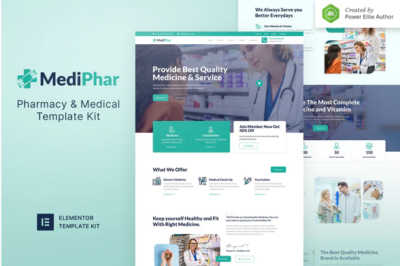 Mediphar – Pharmacy & Medical Elementor Template Kit