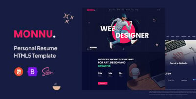 Monnu - Personal Resume HTML5 Template