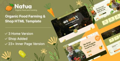 Natua - Organic Food Farming & Shop HTML Template