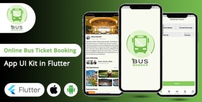 Online Bus Ticket Booking App UI Kit in Flutter