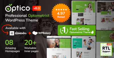 Optico Optometrist & Eye Care WordPress Theme