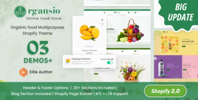 Organsio - Organic food Multipurpose Shopify Theme 2.0