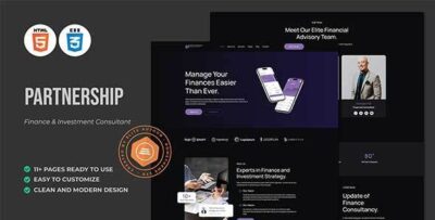 Partnership - Finance & Investment Consultant HTML Template