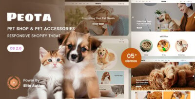 Peota - Pet Shop & Pet Accessories Responsive Shopify 2.0 Theme