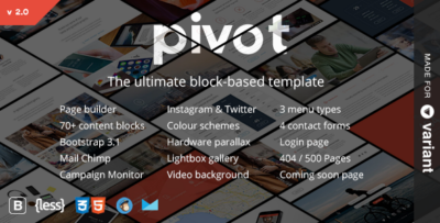 Pivot Multi-Purpose HTML with Page Builder