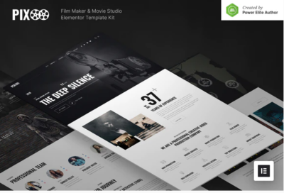 Pixoo – Film Maker & Movie Studio Elementor Template Kit