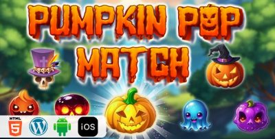 Pumpkin Pop Match - HTML5 Construct3 Game