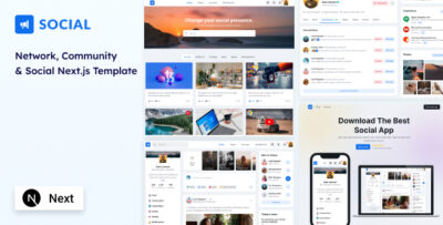 Social - Network & Community Next.js Template