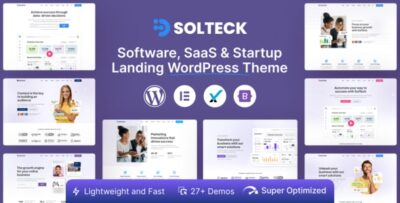 SolTeck - Software, Startup & SaaS Landing WordPress Theme